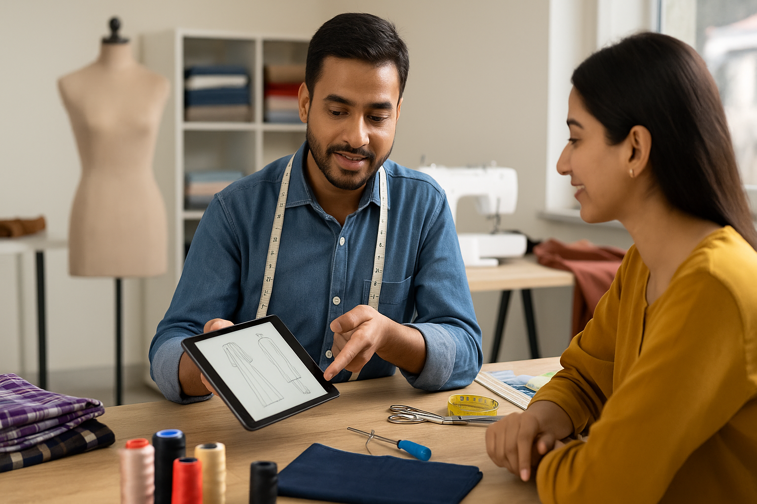 verified tailors in your city in India using Darzi app to manage tailoring orders and show designs to customer.