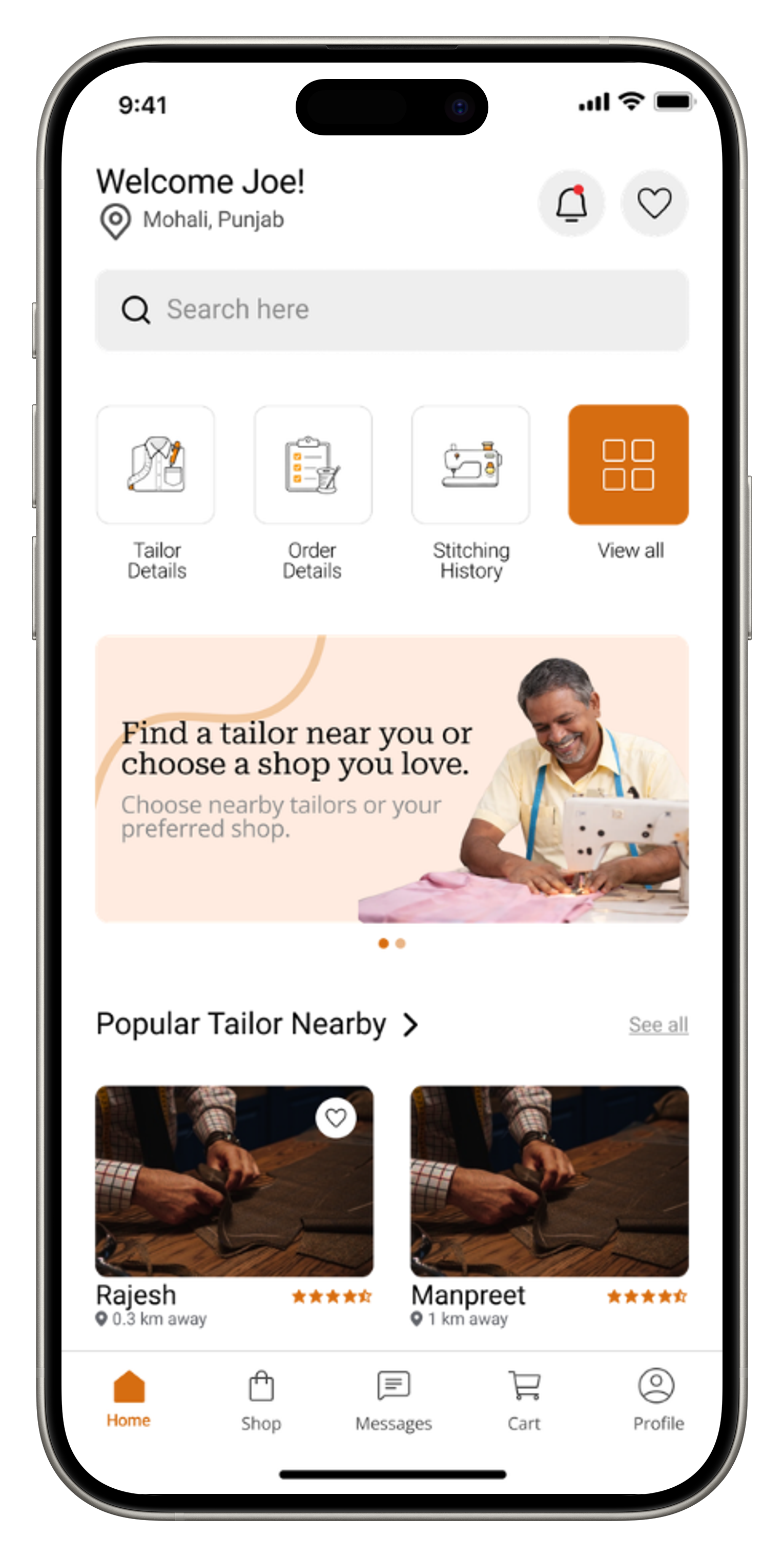 customer mockup view