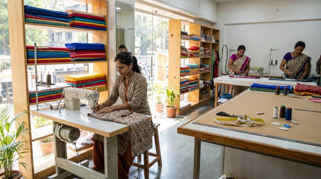 salwar suit stitching cost in India tailoring process