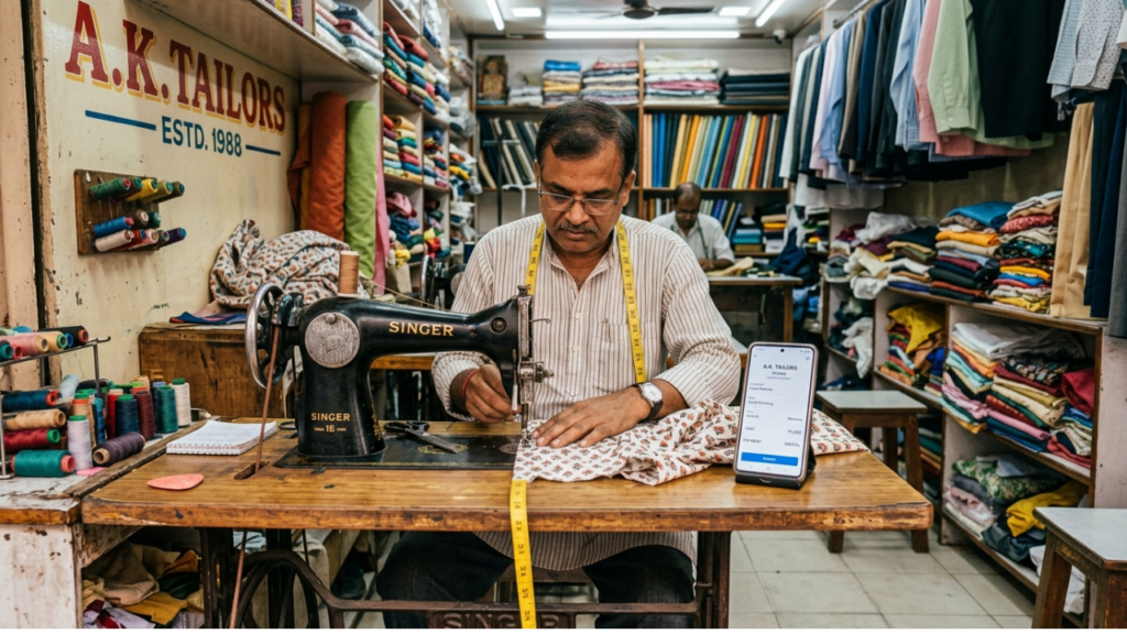  stitching business billing app used in small tailoring shop India