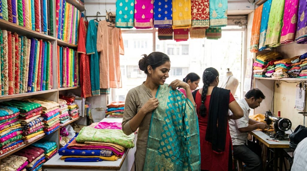 blouse stitching price Bangalore fitting trial India