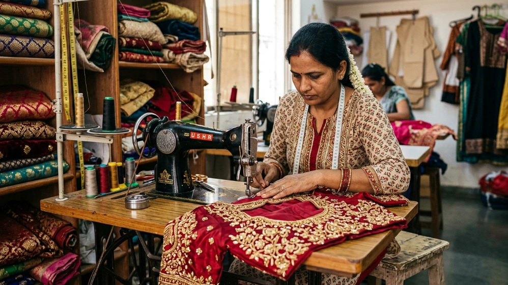 Darzi 2 Blouse stitching near me service by expert tailor