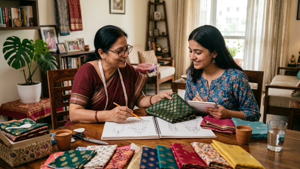 Darzi 4 Doorstep tailoring service consultation at customer home